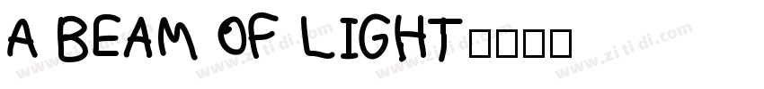 A beam of light字体转换